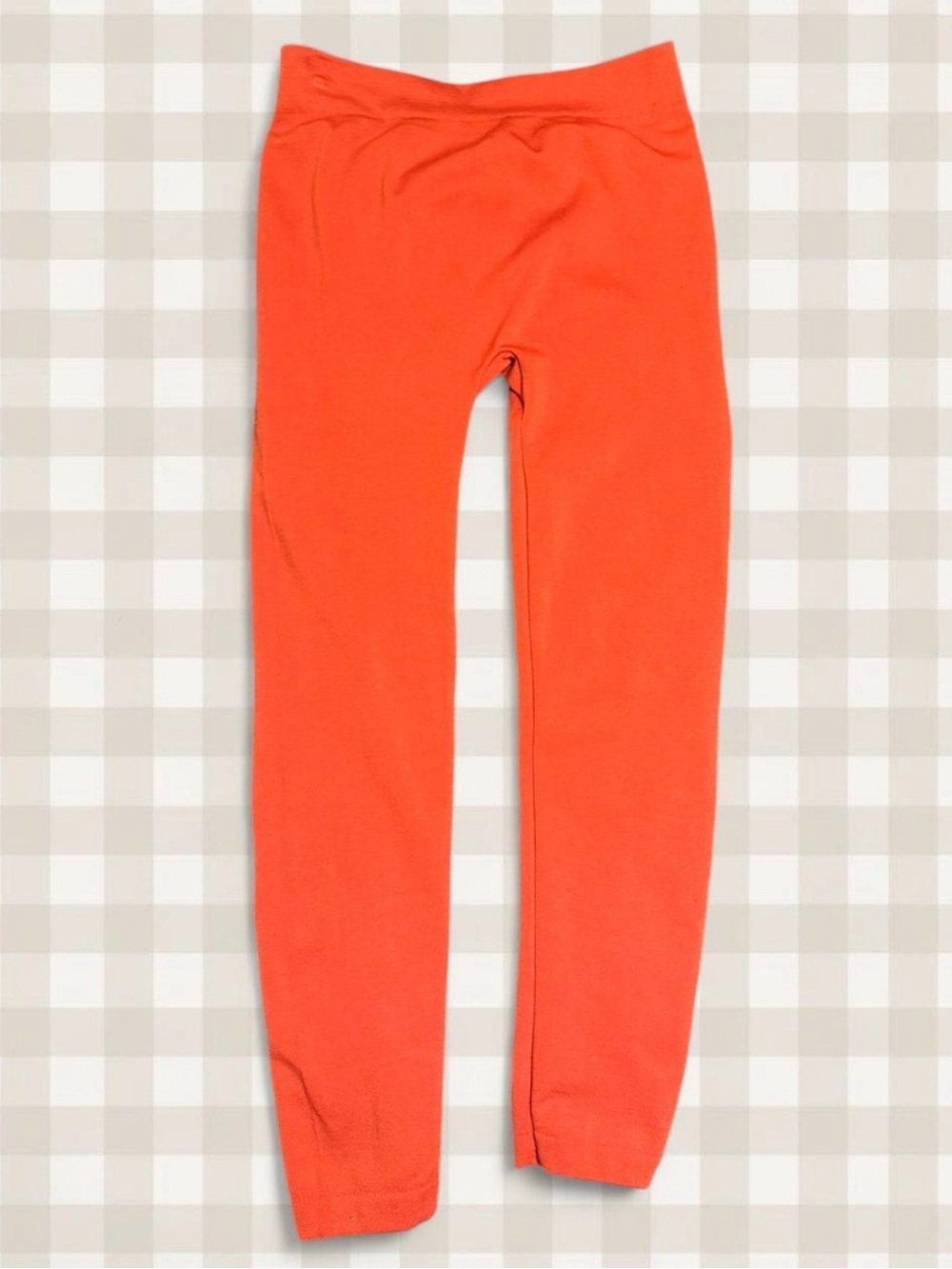 Women’s fleece Orange Stretch Leggings